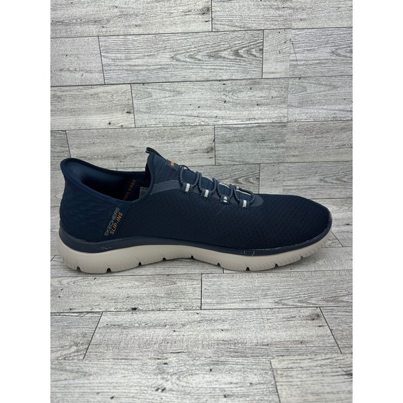 Skechers Slip Ins Wide Fit Navy Blue Athletic Shoes Men Sz 10.5 - Picture 9 of 12